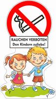 Verbotsschild Standfigur "Rauchen verboten" Der Kinder zuliebe!